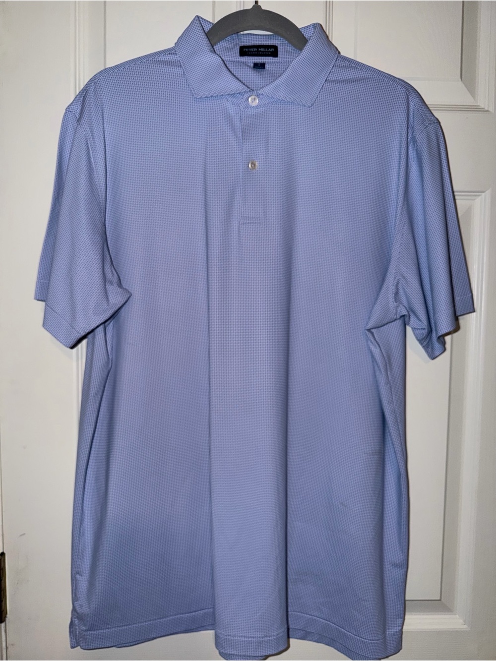 Peter Millar Light Blue Short-Sleeve Performance Polo